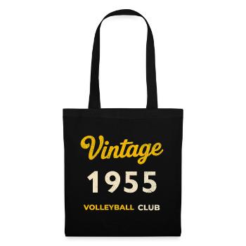 Vintage 1955 – Volleyball Club Retro Birth Year - Tote Bag - black - Front