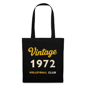 Vintage 1972 – Volleyball Club Retro Birth Year - Tote Bag - black - Front