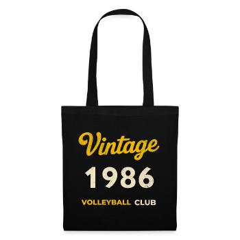 Vintage 1986 – Volleyball Club Retro Birth Year - Tote Bag - black - Front