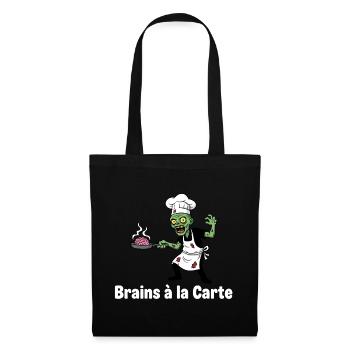 Zombie Chef Brains à la Carte Design - Tote Bag - black - Front