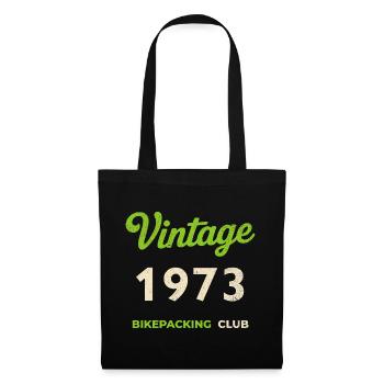 Vintage 1973 – Bikepacking Club Retro Geburtsjahr - Stoffbeutel - Schwarz - Vorne