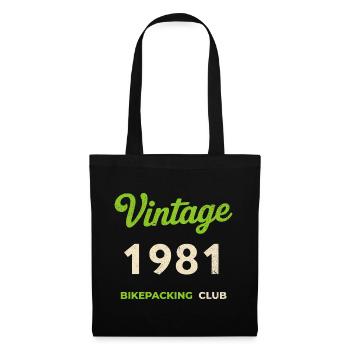 Vintage 1981 – Bikepacking Club Retro Birth Year - Tote Bag - black - Front
