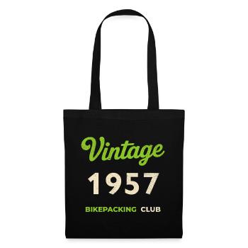 Vintage 1957 – Bikepacking Club Retro Birth Year - Tote Bag - black - Front