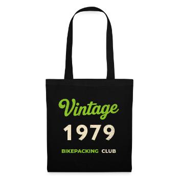 Vintage 1979 – Bikepacking Club Retro Birth Year - Tote Bag - black - Front