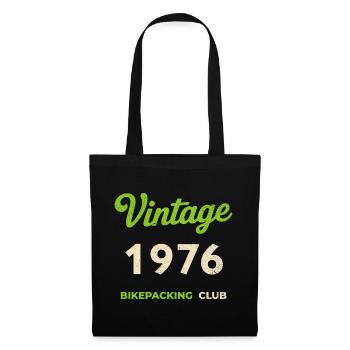 Vintage 1976 – Bikepacking Club Retro Birth Year - Tote Bag - black - Front