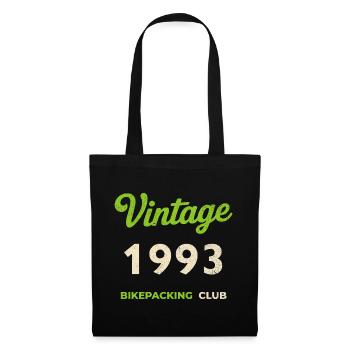 Vintage 1993 – Bikepacking Club Retro Birth Year - Tote Bag - black - Front