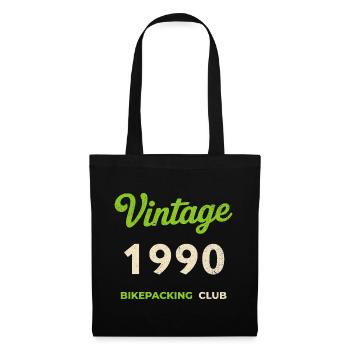 Vintage 1990 – Bikepacking Club Retro Birth Year - Tote Bag - black - Front