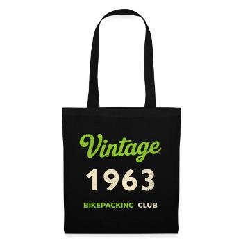 Vintage 1963 – Bikepacking Club Retro Birth Year - Tote Bag - black - Front