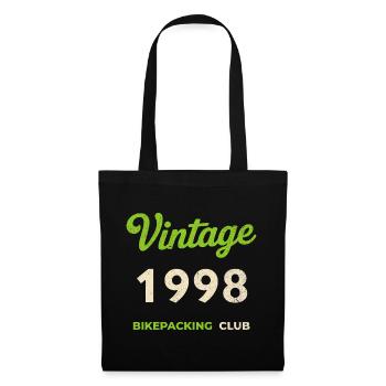 Vintage 1998 – Bikepacking Club Retro Birth Year - Tote Bag - black - Front