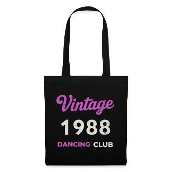 Vintage 1988 – Dancing Club Retro Birth Year - Tote Bag - black - Front