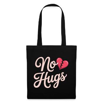 Pas de câlins s’il te plaît garde tes distances câlins antisociaux - Sac en tissu - noir - Devant