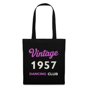 Vintage 1957 – Année de naissance rétro du Dancing Club - Sac en tissu - noir - Devant
