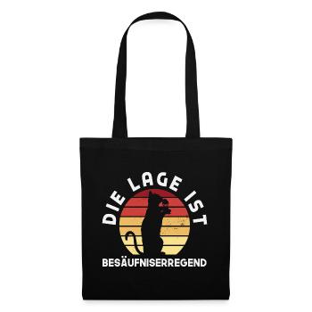 La situation est ivre, chat - Sac en tissu - noir - Devant
