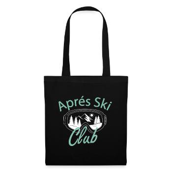 Après Ski Club  Schifahren Party Piste Wintersport - Stoffbeutel - Schwarz - Vorne