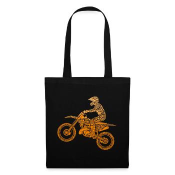 Motocross, pilote de motocross, motocross, motocross - Sac en tissu - noir - Devant