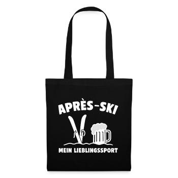 Après-Ski! Mein Lieblingssport! - Stoffbeutel - Schwarz - Vorne