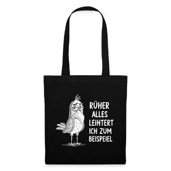 früher war Alles Leichter ich zum Beispiel lustige - Stoffbeutel - Schwarz - Vorne