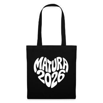 Matura 2026 Herz - Stoffbeutel - Schwarz - Vorne