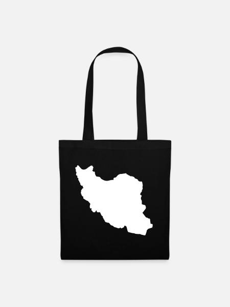 Iran Silhouette - Stoffbeutel - Schwarz