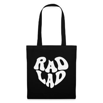 Rad Lad - Vintage Heart (Custom Color) - Tote Bag - black - Front