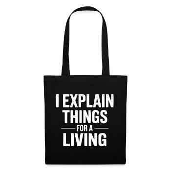 J’explique les choses pour un design vivant - Sac en tissu - noir - Devant