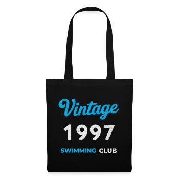 Vintage 1997 – Swimming Club Retro Geburtsjahr - Stoffbeutel - Schwarz - Vorne
