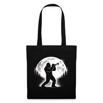 Bigfoot joue de la trompette - Sac en tissu - noir - Devant