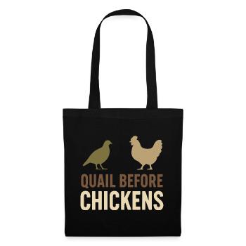Quail Keeper Quail Farmer Backyard Quail - Tote Bag - black - Front