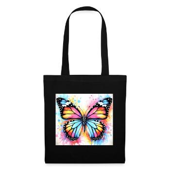 Schmetterling - Stoffbeutel - Schwarz - Vorne