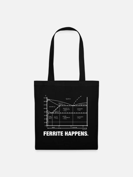 Eisen-Kohlenstoff-Diagramm Nerd Ferrit Stahl - Stoffbeutel - Schwarz