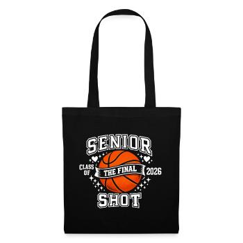 Senior 2026 Basketball – Die Abschlussfeier des letzten Wurfs - Stoffbeutel - Schwarz - Vorne