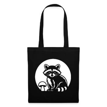 Süßer Waschbär Natur Trash Panda Waldtier - Stoffbeutel - Schwarz - Vorne