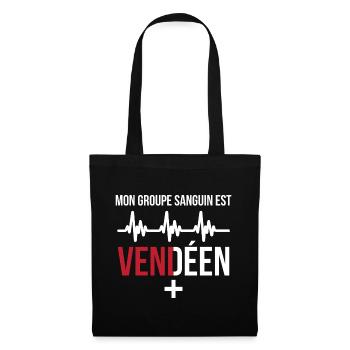 Mon Groupe Sanguin Est Vendeen Plus T-Shirt Cad... - Sac en tissu - noir - Devant