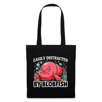 Easily Distracted By Blobfish Lustiger Blobfisch - Tote Bag - black - Front