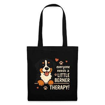 Berner Sennenhund Little Berner Therapy Hund Humor - Stoffbeutel - Schwarz - Vorne