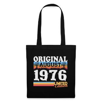 Vintage August 1976 Vintage Retro Birthday - Tote Bag - black - Front