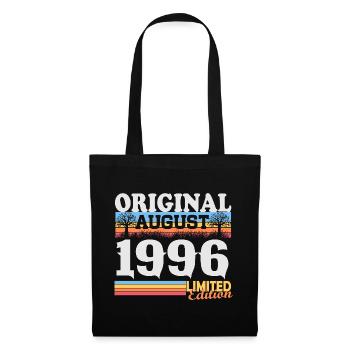 Vintage August 1996 Vintage Retro Birthday - Tote Bag - black - Front