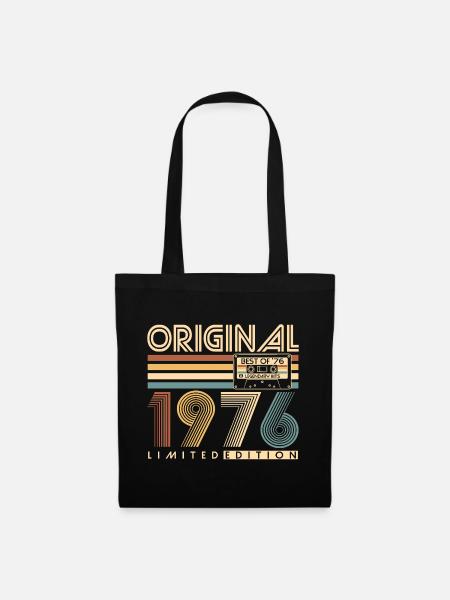 Original 1976 Jahrgang Vintage Geburtstag Geschenk - Stoffbeutel - Schwarz