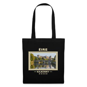 Irland Kilkenny Vintage Reisemarke - Stoffbeutel - Schwarz - Vorne