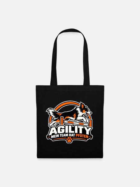 Agility Hund Rally Logo - Stoffbeutel - Schwarz