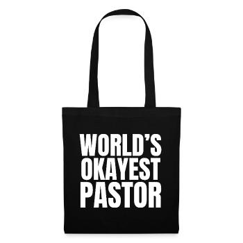 Der beste Pastor der Welt - Stoffbeutel - Schwarz - Vorne