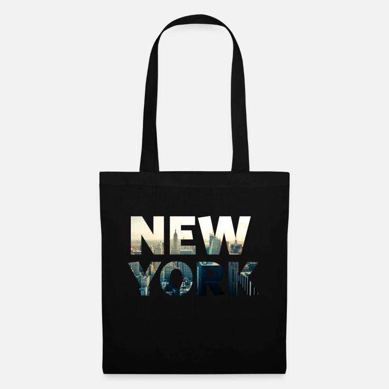 new york - Stoffbeutel - Schwarz