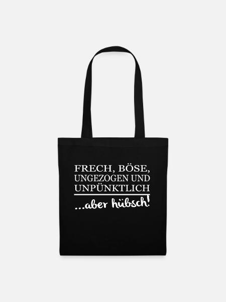 ...aber hübsch! - Stoffbeutel - Schwarz