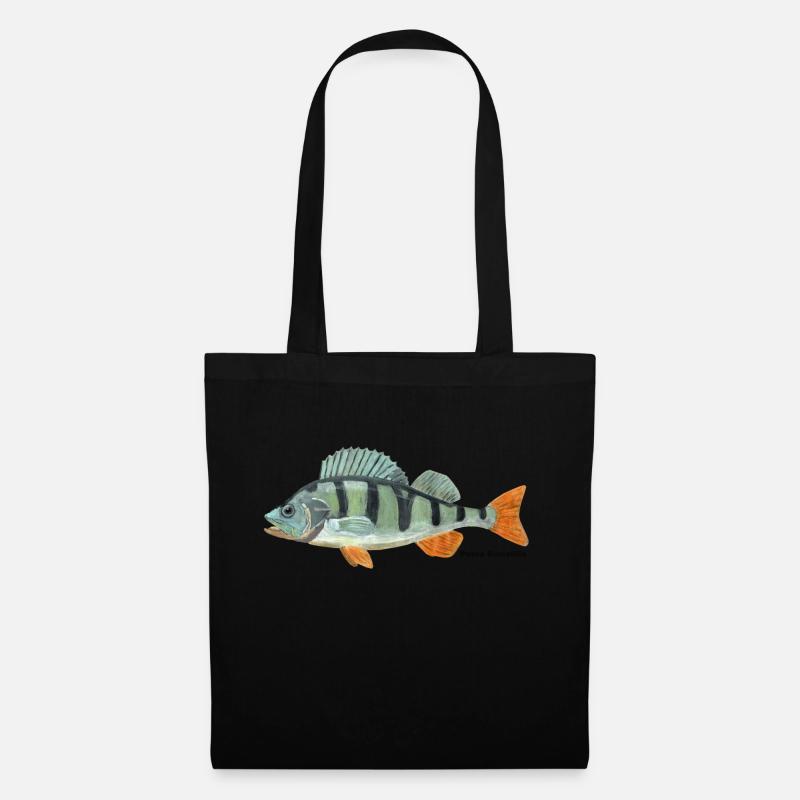 Perch - Perca fluviatilis - Tote Bag - black