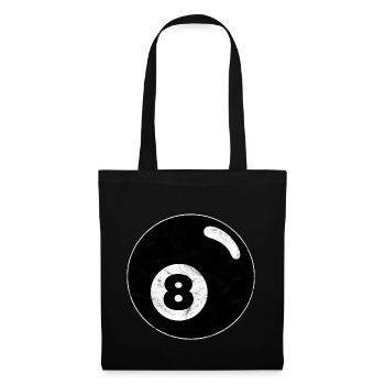 Billiard billiard ball black eight eight vintage - Tote Bag - black - Front