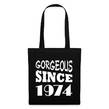 Gorgeous since 1974 - Stoffbeutel - Schwarz - Vorne