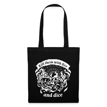 Fire and dice - Role Playing Shirt - Tote Bag - black - Front