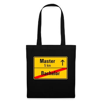 Ortsausgangsschild Bachelor Master - Sac en tissu - noir - Devant