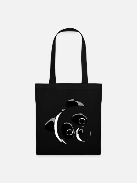 Panda head - Tote Bag - black