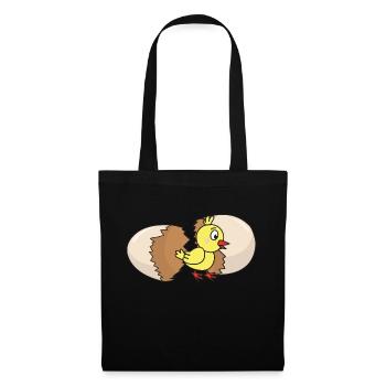 Chick poultry chicken chickens egg chicken egg easter egg - Tote Bag - black - Front